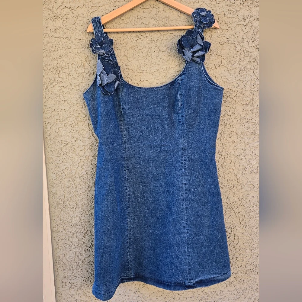 Avec Les Filles Denim Mini Dress - Picture 3 of 9